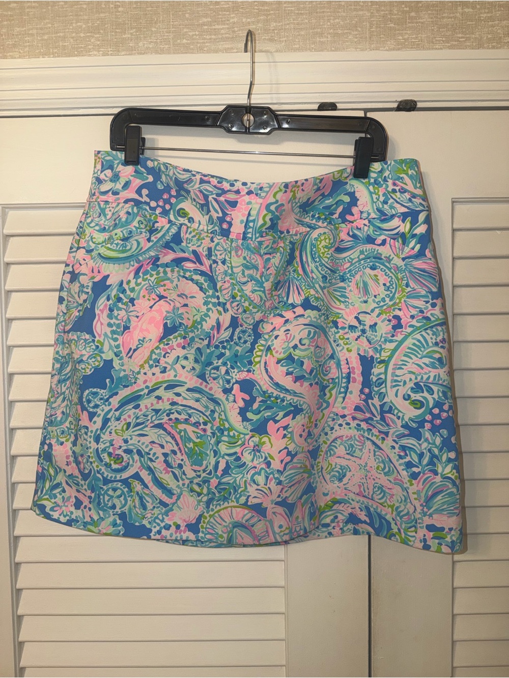 Lilly Pulitzer Paisley-Print Mini Skort in Blue, Pink & Green